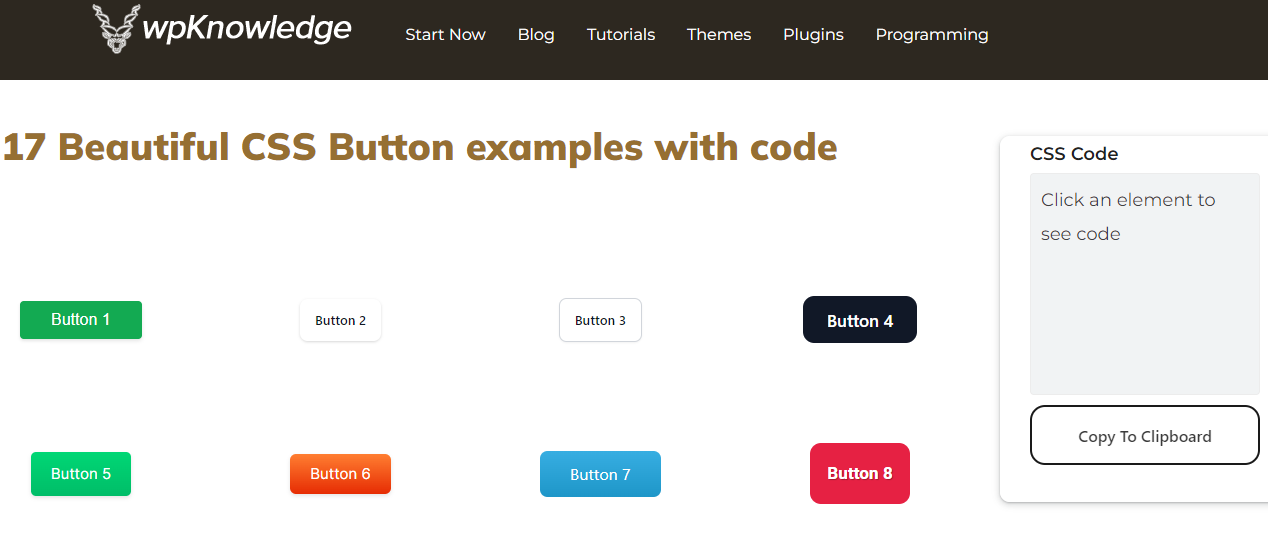 17 Beautiful CSS Button examples with code