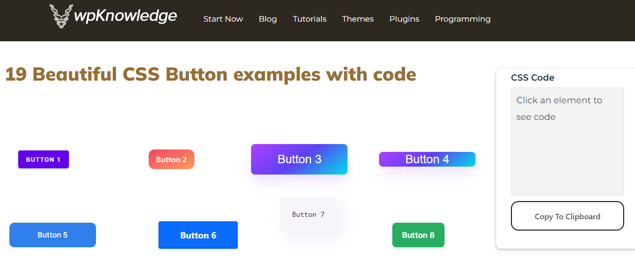 19 Beautiful CSS Button examples with code